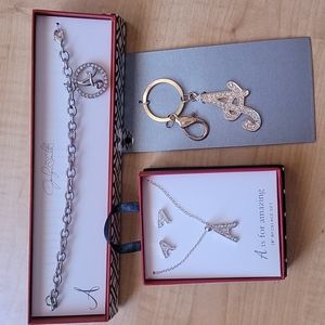 Letter "A" Jewelry and Keychain